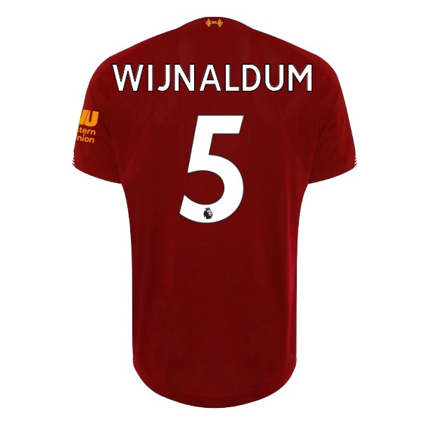 Camiseta Liverpool NO.5 Wijnaldum 1ª 2019-2020 Rojo
